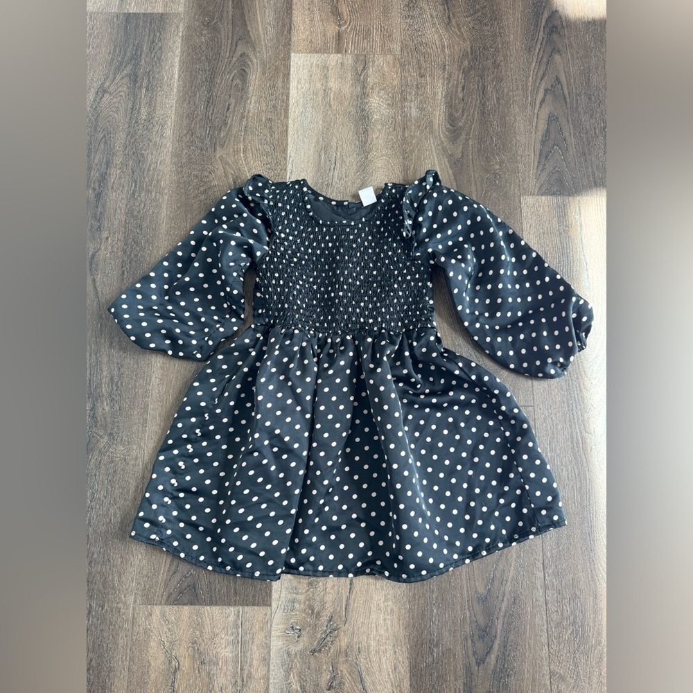 GAP Black Dress with White Polka Dots girl’s size 4T